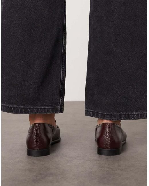 ARRANGE Brown Alba Premium Leather Minimal Loafers