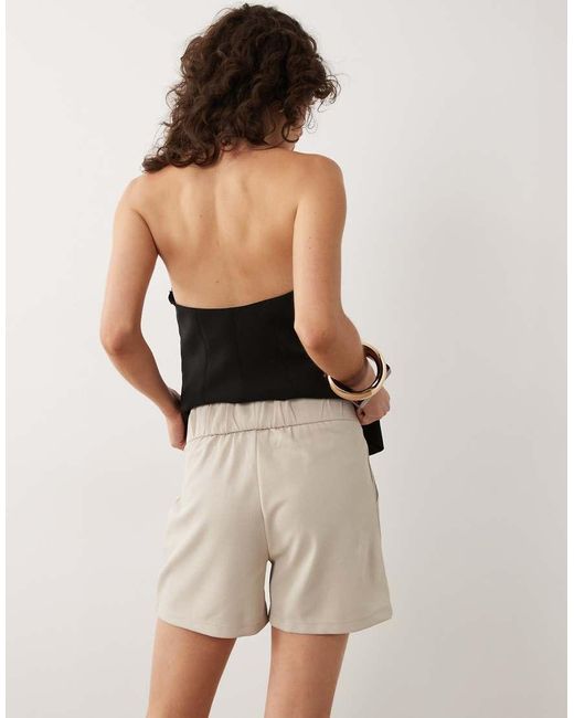 Jdy Natural Button Detail Tailored Shorts