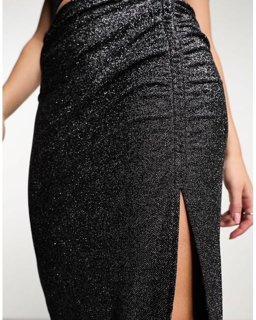 Ruched side split best sale skirt