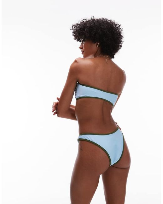 TOPSHOP White La Bandeau Bikini Top