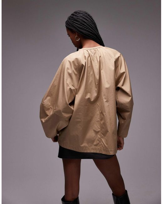 ARKET Natural – oversize-bluse