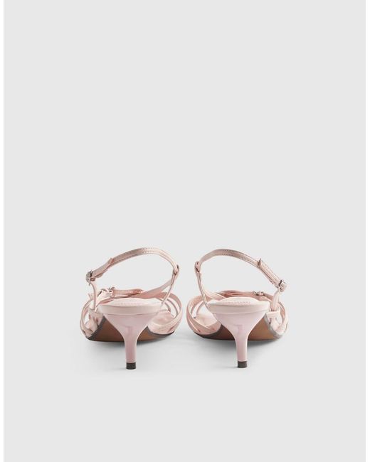 River Island Natural Caged Kitten Heel Sandals