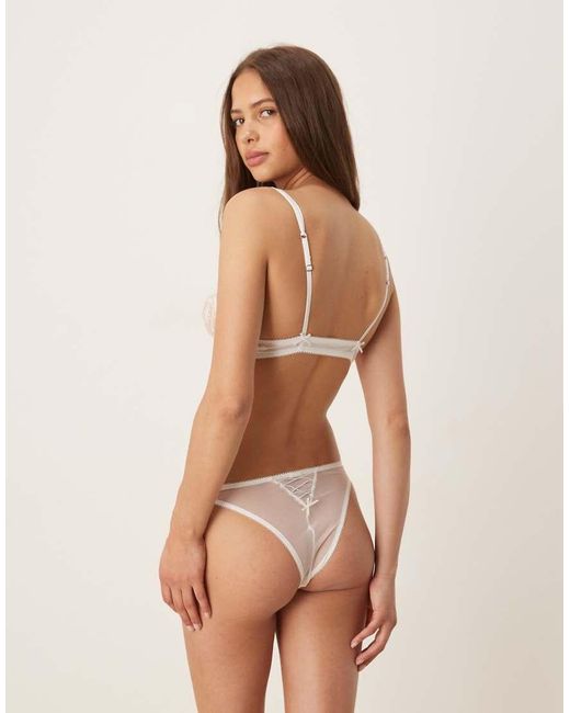 ASOS Natural Missy Broderie Brazilian