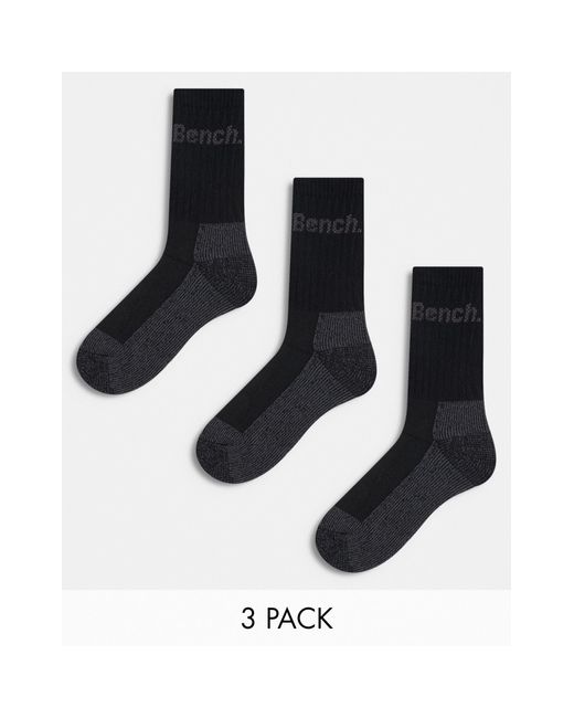Bench – zavala – 3er-pack stiefelsocken in Black für Herren