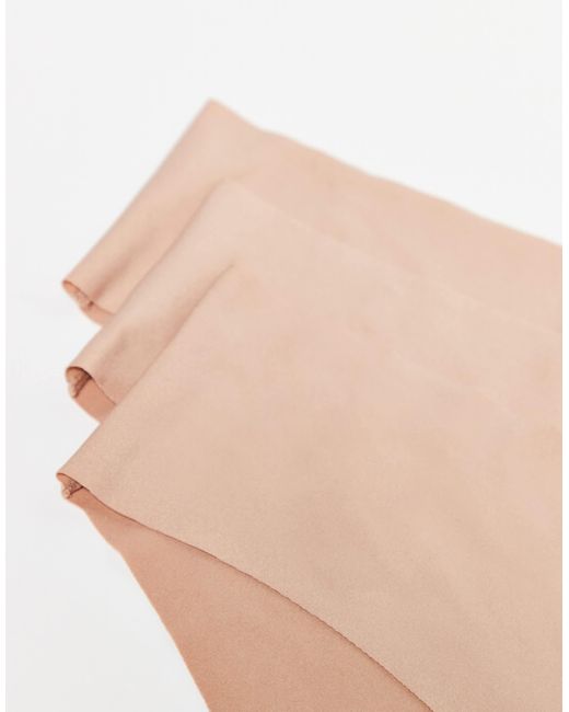 ASOS Natural Asos Design Curve 3 Pack No Vpl Brazilian Brief