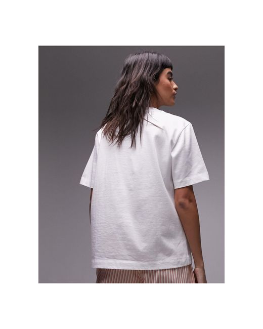 T-shirt basique à manches courtes TOPSHOP en coloris Gray
