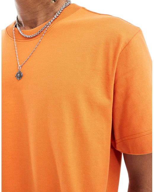 G-Star RAW – essential – locker geschnittenes t-shirt in Orange für Herren