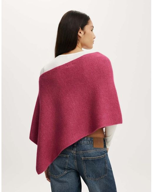 Cotton On Red Softest Luxe Poncho