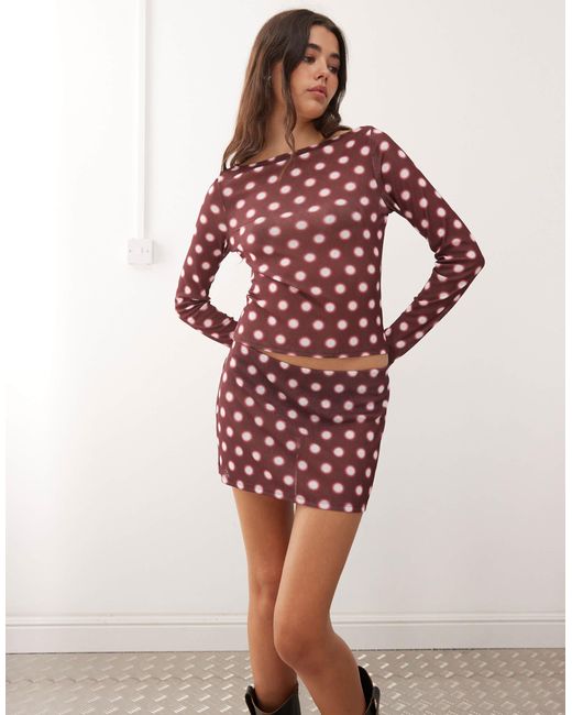 Collusion Red Micro Skirt