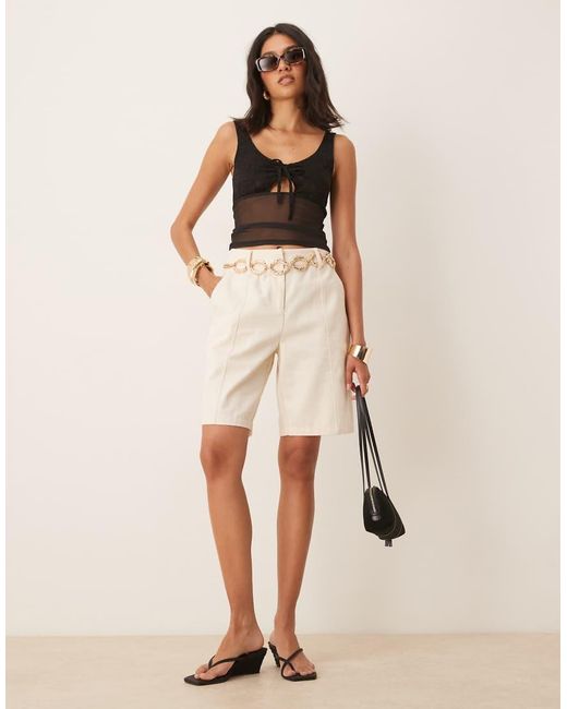 ASOS Black Mesh Cami Top With Lace Detail