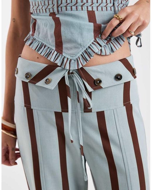 laagam White Tashi Straight Flow Trousers