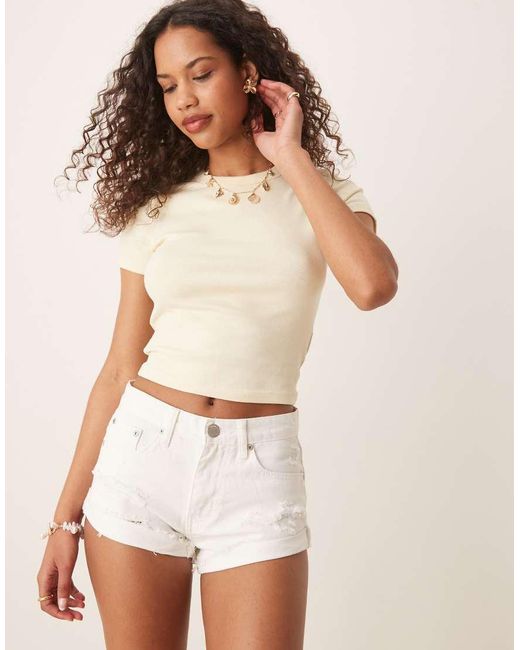 Glamorous White Denim Shorts
