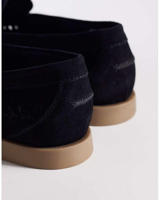 ASOS Blue Woven Tassel Loafers for men