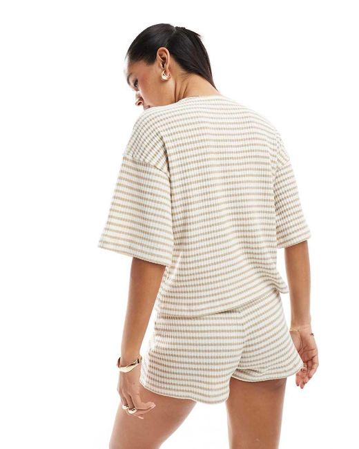 ASOS Oversized Top Met Knoopsluiting in het White