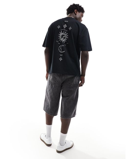 T-shirt oversize avec imprimé céleste vertical au dos ASOS pour homme en coloris Black