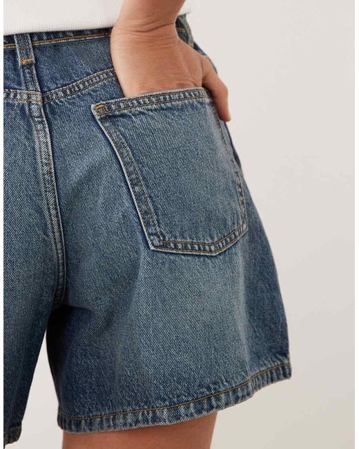 Cotton On Blue High Rise 90s Denim Shorts