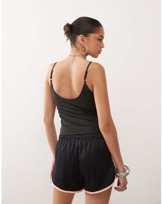 Collusion Black Deep V Cami