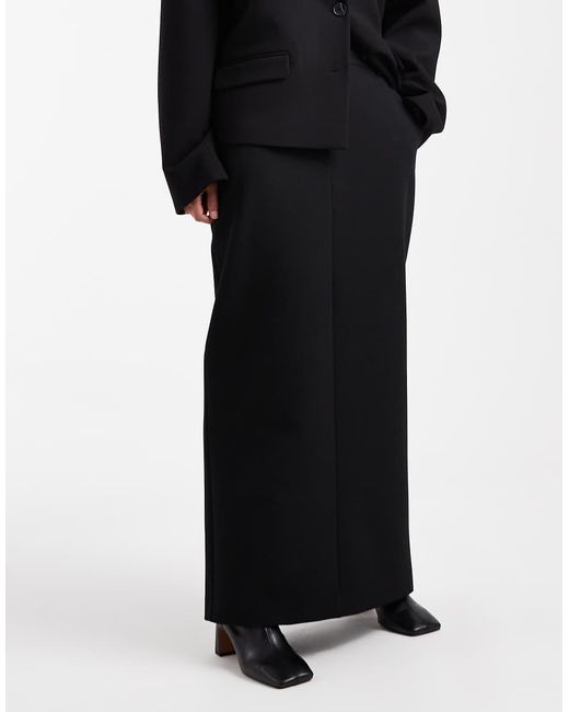 ASOS Black Tailored Column Skirt