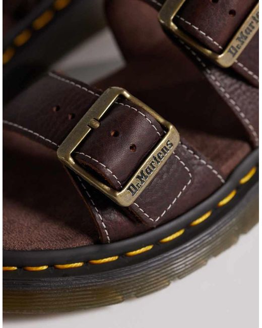 Dr. Martens Brown Josef Slide Sandal