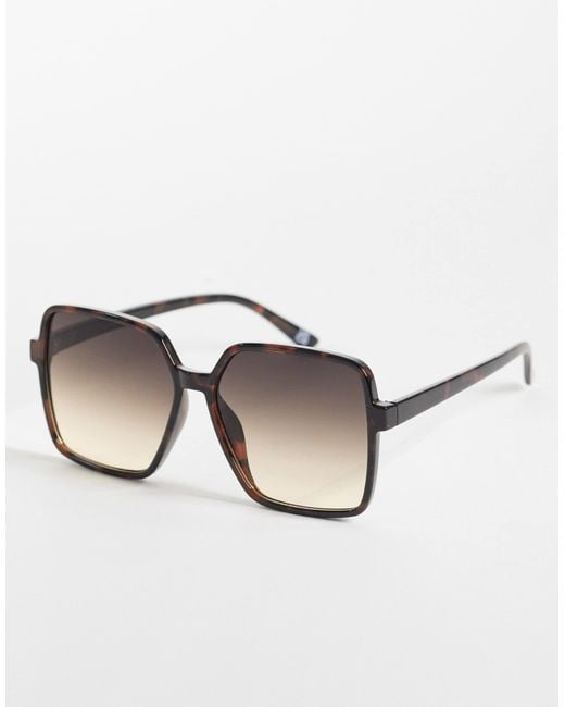 ASOS Natural 70s Square Sunglasses