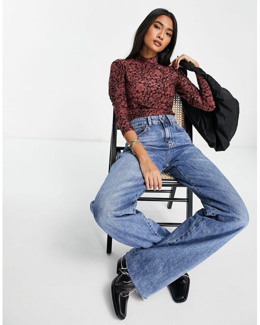 Levi's Denim Second Skin Mockneck Top 