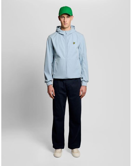 Lyle & Scott Blue Mesh Lined Softshell Jacket for men