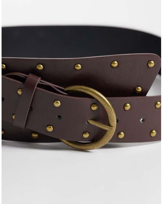 Hollister Black Asymmetric Studded Belt