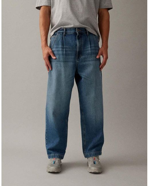 ASOS Blue Relaxed Tapered Jeans for men