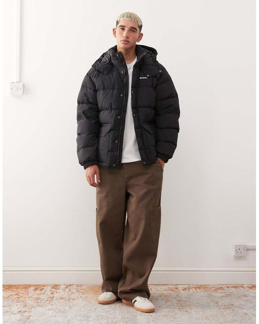 Columbia Blue Wallowa Down Hooded Puffer Coat for men