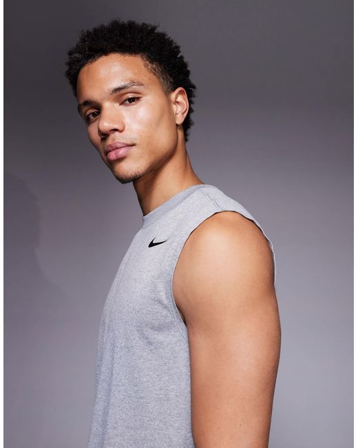 Nike Gray Legend Dri-fit Tank Top for men