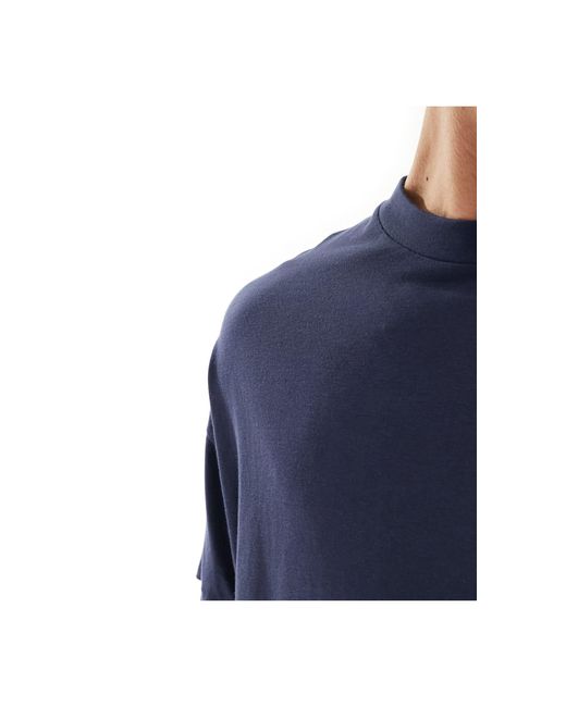 ASOS Blue Pyjama Set With Oversized T-shirt And Shorts for men