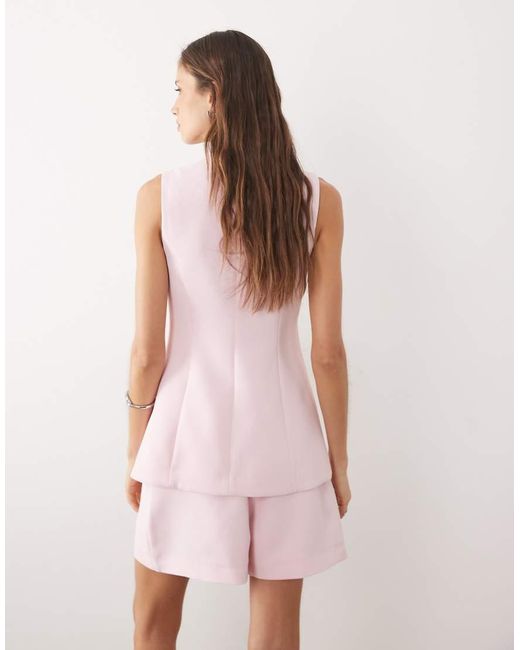 Nobody's Child Pink Immy Longline Cinched Detail Waistcoat