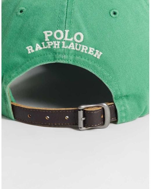 Polo Ralph Lauren Green Embroidered Bear Baseball Cap for men