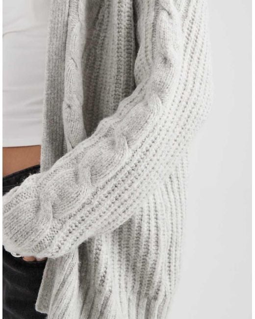 Hollister Gray Open Cardigan