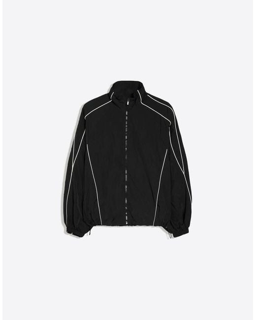Bershka Black Contrast Lightweight Jacket