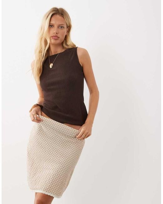 Mango Natural Midi Skirt