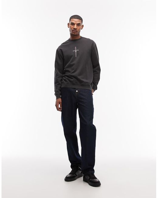 AllSaints Black Knox Sweatshirt for men
