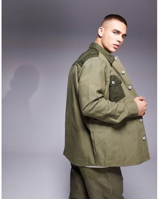 HUGO – ebrido – hemdjacke in Green für Herren
