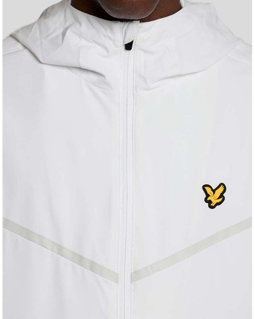 Lyle & Scott White Light Jackets Striped Track Jacket for men