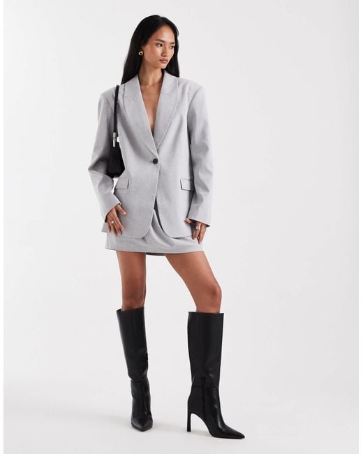 ASOS Gray Tailored Oversized Blazer