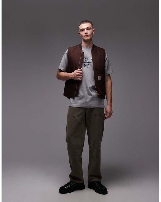 Carhartt Gray Heavy Duty T-shirt for men