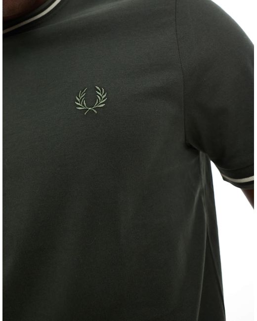 Fred Perry Green Twin Tipped T-shirt for men