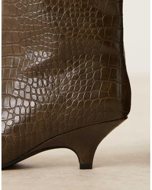 Glamorous Natural – spitze, mittelhohe stiefeletten