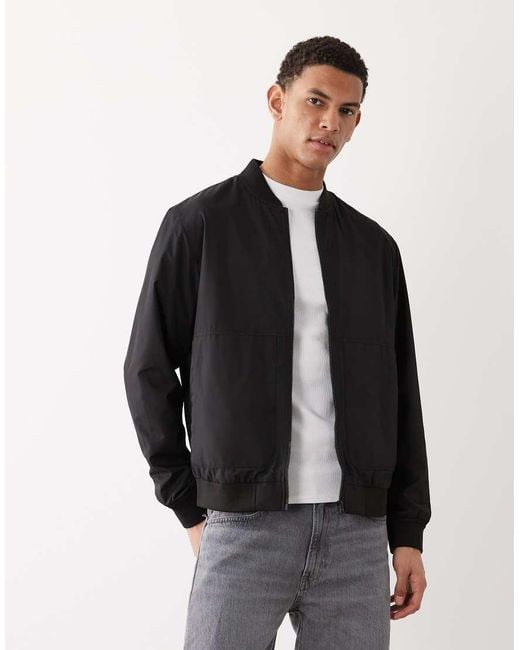 JJ Rebel Black Bomber Jacket for men