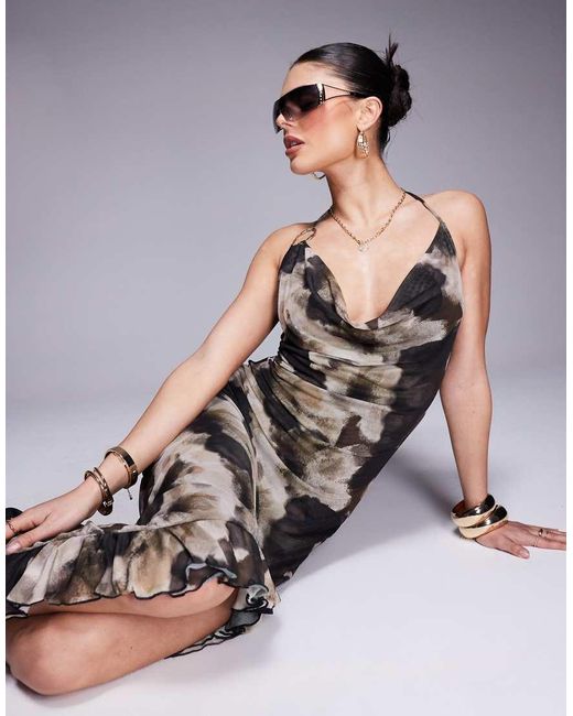 South Beach Maxi-Strandjurk Van Mesh in het Blue