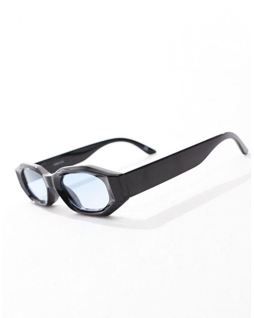 ASOS – sechseckige sonnenbrille in Black für Herren