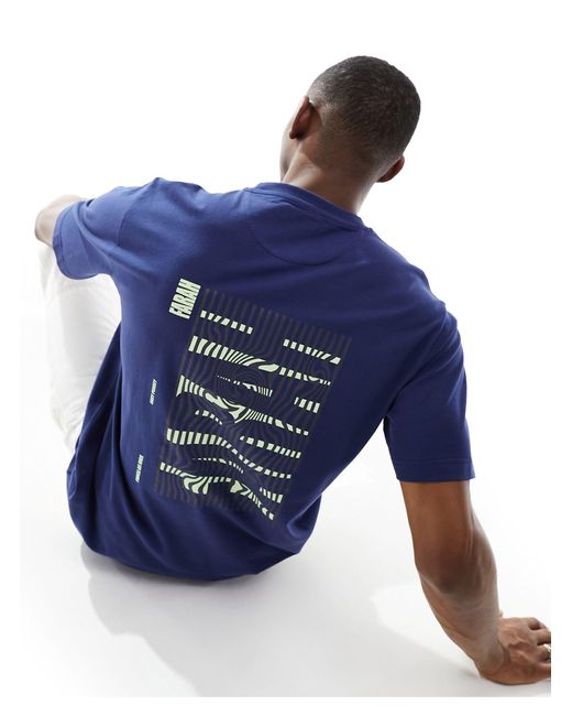 Farah Blue Damon Back Print T-shirt for men