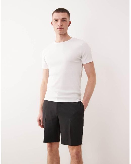 ASOS White Tailored Comfort Stretch Slim Shorts for men