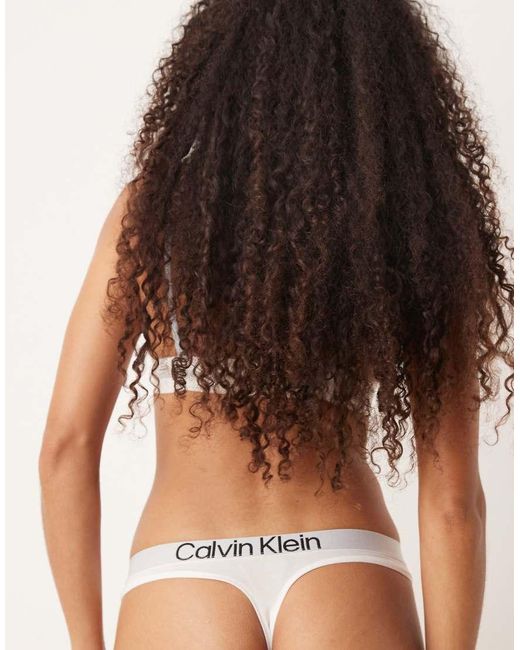 Calvin Klein White Extra Soft Cotton Thong