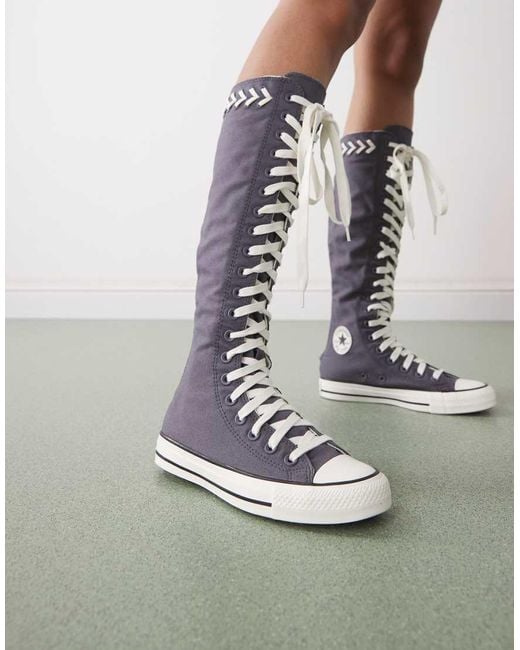 Converse Gray Chuck Taylor All Star Knee Hi Trainers